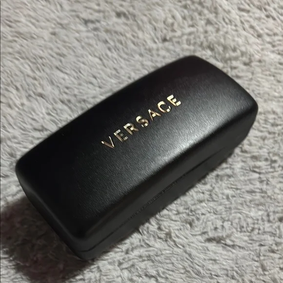 Versace Black Case with Gold Logo Versace | Accessories | Versace Black Sunglasses Case With  main image 2
